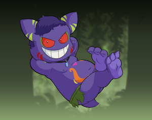 Teasing gengar by TribalTurtle