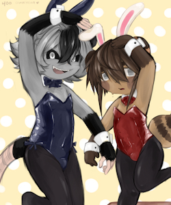 [COMMISSION] bunny suits by picopicopuyopuyo