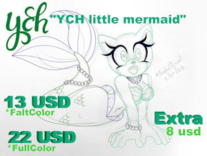 YCH little mermaid (CLOSED) by CristalArual