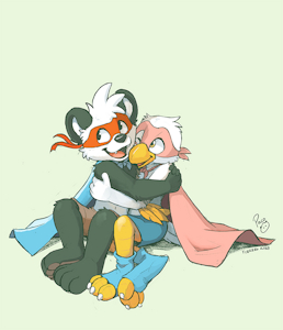 Superhero Hug by pandapaco