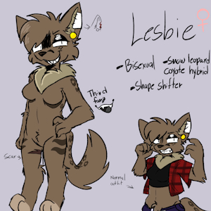 Fursona ref sheet by CatLovingLoser