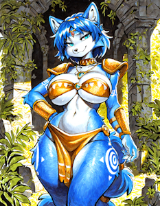 AI Generated Krystal by FurryFan1989