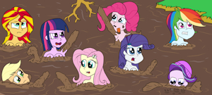 Equestria girls quicksand party by mucky