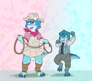 Dino Daycare - Tracy and Tommy by Yipthecoyotepup
