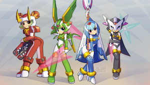 Commission Seedrians cosplay as the guardians in MMZ by HowXu