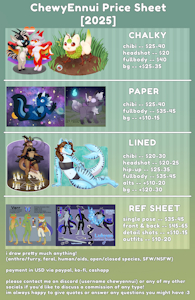 ChewyEnnui Price Sheet [2025] by ChewyEnnui