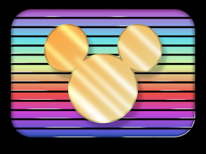 Disney Channel logo (1983, rainbow and gold) by FurryTilde