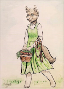 Fur the More 2022 Watercolor Commission for Kinto by Ashwolves5