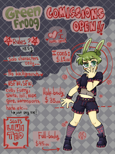 Commissions: O  P  E  N by GreenFr00g