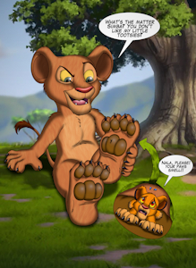 (Trade) Macro Nala Teases Tiny Simba by Zenobius