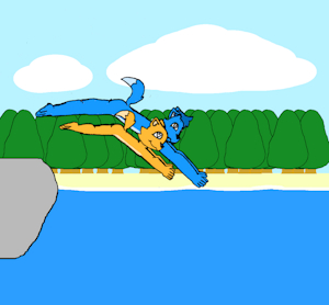 Anthonitecus and Astraligor Skinny Dipping Dive by TerryTheBlueFox