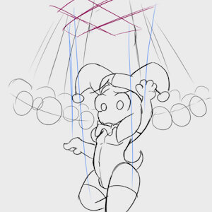 Dance jester, dance!! (sketch) by Toypuppo