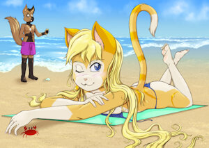 YCH: Sunbathing by RisingDragon
