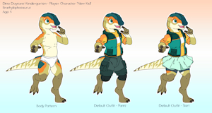 Dino Daycare - Player Character Concept by Yipthecoyotepup