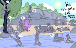 Birthday party ych! by TainderStorm