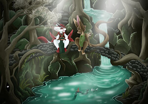 Commission - Two Young Druids by besonik