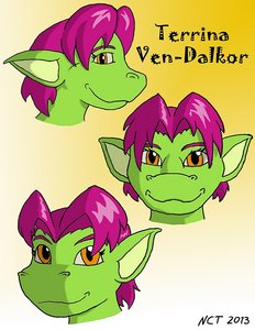 Character Study - Terrina (colored) by Dracosapien