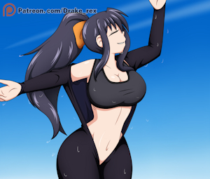 Commission. Akeno wetsuit by DrakeRex