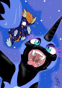 Nightmare Moon is Hungry!! by kyokimute