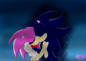 Dark Sonic and Kira First Kiss by CarolinaSonica