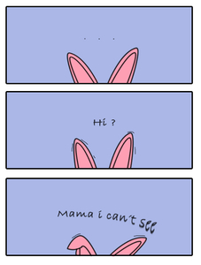 Pink bunny comic by RottenBunny