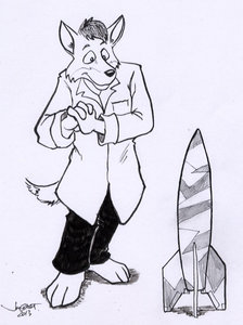 Rocket T. Coyote Portrait Sketch by RocketTCoyote