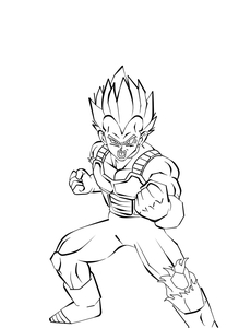 Vegeta LineArt by lastremnant