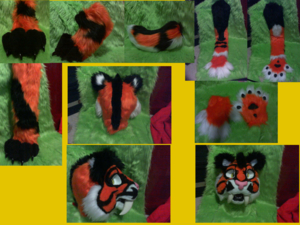 Tribal Partial Tiger Fursuit semi-Customisable Daia by KawikoQT