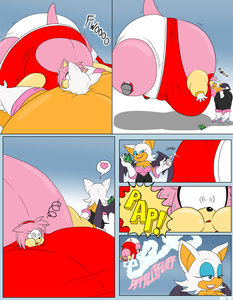 Amy & Rouge: Body Inflation Pg. 03 by CreatureOfWhim