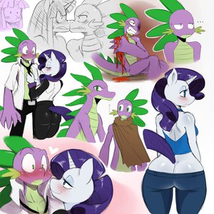 Spike & Rarity by sssonic2