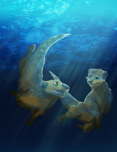 Otters <3 by Fizzyfoxy