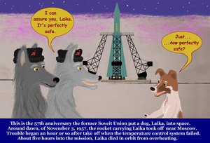 A Tribute to Laika the Dog in Space by moyomongoose