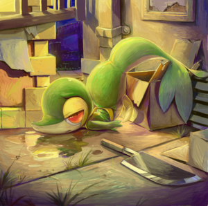 poor snivy by Tricksta