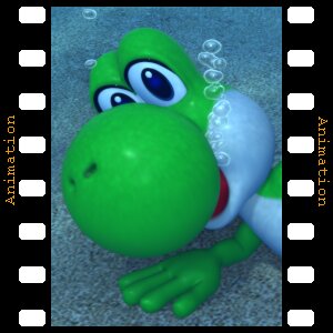 [3D] Yoshi underwater animation by kuby64