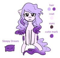 Sleepy Dream by guusagi - female, purple, dream, stars, pillow, pony, ref, sai, sleepy, earthpony