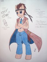 The Equestrian Time Lord by TheAmariaShadow - male, reference sheet, equine, doctor who, earth pony, time lord, doctor whooves, anthro pony