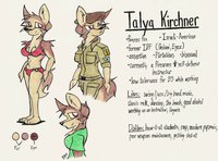 Talya Kirchner by Simonov - fox, female, fennec, bikini, fennec fox, soldier, uniform, idf, israeli