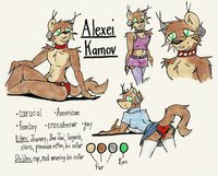 Alexei Kamov by Simonov - cat, feline, crossdress, male, stockings, skirt, crossdressing, caracal, femboy, crossdresser, thigh-highs