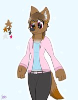 Ref- Grey by FuzzleButtz - male, coyote, femboy