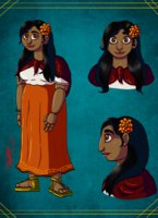 Tlanextli Josefina Caballero Ref by Matlalihuitl - female, human, oc, the book of life, tbol, book of life, bol