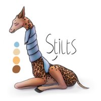 Stilts Reference  by CritterClaws - female, giraffe