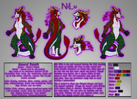 NiLu 2015 Reference Sheet by Killerwolf1020 - dragon, female, reference sheet, rainbow, stripes, eastern, eastern dragon, nilu