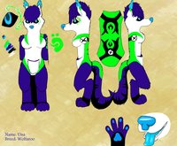 Una Sky's ref sheet by UnaSky - female, sky, sheet, ref, wolfaroo, una