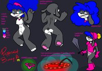 Pepper Bunny Ref Sheet  by PeppermintPaw - bunny, female