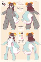 PJ by tingtongten - ram, female, character sheet, anthro, onesie, furry, pajamas, pjs, pomeranian, pomeramius