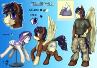 Commission - Stonemane references by Mik3TheStrange - male, reference sheet, anthro, mlp, pegasus pony