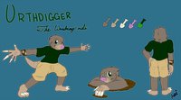 Urthdigger Quickclaw by urthdigger - male, anthro, mole, talpid