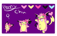 Penny Chu ref sheet  by TheLittleShapeshifter - female, pokemon, ref, oc, reference, pikachu, raichu, chu, pichu