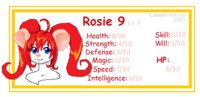 Rosie by CamomileT - cub, girl, female, mouse, loli, rodent, rpg, stat card