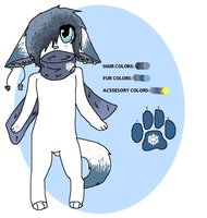 Craig's Reference Sheet by JustBored3 - male, scarf, sheet, ref, arctic fox, reference, refsheet, snowflake, craig, ronan